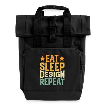 Architect - Roll Top Backpack with Two Handles - black - Front