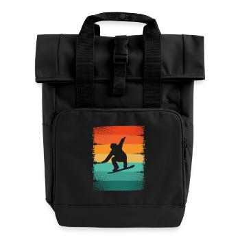 Planche à neige - Sac à dos Roll Top à deux anses - noir - Devant