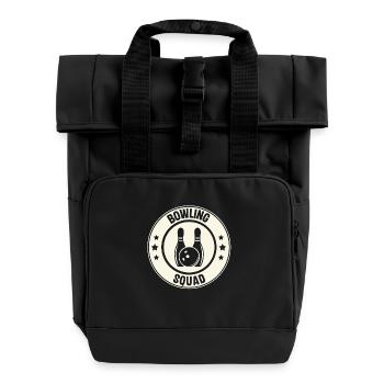 Bowling - Roll Top Backpack with Two Handles - black - Front