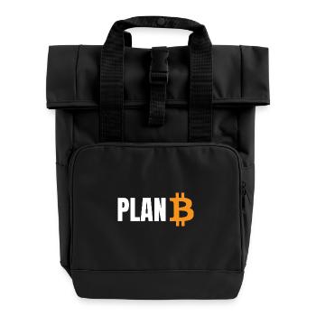 Plan B Bitcoin - Rolltop Rucksack mit zwei Griffen - Schwarz - Vorne