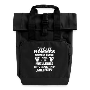 Hommes Meilleurs Deviennent Golfeurs Humour - Sac à dos Roll Top à deux anses - noir - Devant