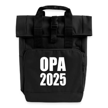 Opa 2025 - Rolltop Rucksack mit zwei Griffen - Schwarz - Vorne