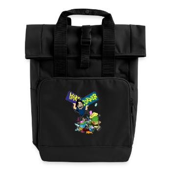 Fest Corner Logo - Rolltop Rucksack mit zwei Griffen - Schwarz - Vorne