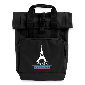 Équipe de Paris Jeux Sportifs des États-Unis Athlète Sportif Logo - Sac à dos Roll Top à deux anses - noir - Devant