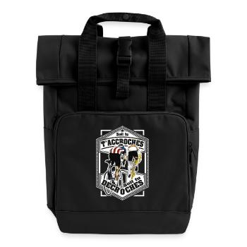Hooks oder Stalls Cycling - Rolltop Rucksack mit zwei Griffen - Schwarz - Vorne