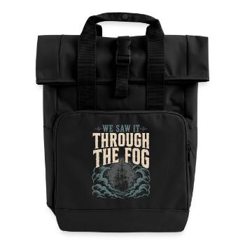 Ghost Ship Cursed Ship Maritime Spirit - Roll Top Backpack with Two Handles - black - Front