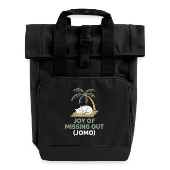 Cat JOMO - Sac à dos Roll Top à deux anses - noir - Devant