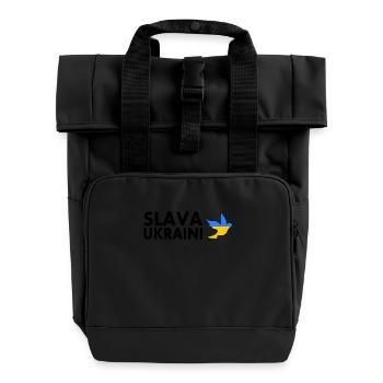 Slava ukraini - Sac à dos Roll Top à deux anses - noir - Devant