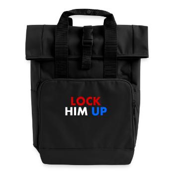 Lock him up - Roll Top Backpack with Two Handles - black - Front