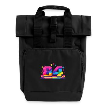 numero_84 - Roll Top Backpack with Two Handles - black - Front