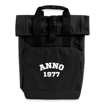 Anno 1977 Birthday Year of birth - Roll Top Backpack with Two Handles - black - Front