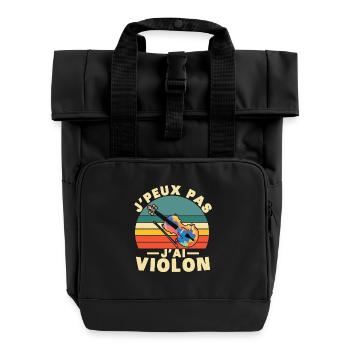 Ich kann keine Geige haben - Rolltop Rucksack mit zwei Griffen - Schwarz - Vorne