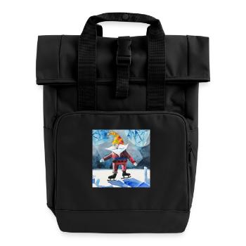 Die Wunder des Winters - Rolltop Rucksack mit zwei Griffen - Schwarz - Vorne