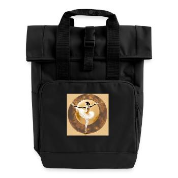 Flexibility - Roll Top Backpack with Two Handles - black - Front
