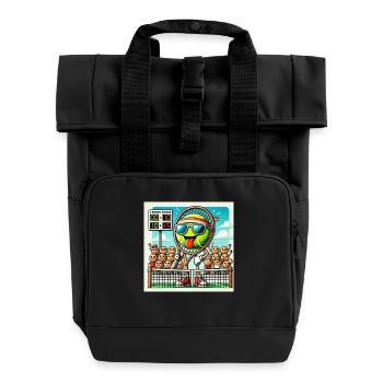 Tennis raquette roland humour score - Sac à dos Roll Top à deux anses - noir - Devant