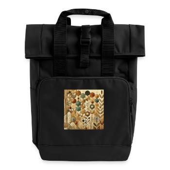 Géométrie de la nature - Sac à dos Roll Top à deux anses - noir - Devant