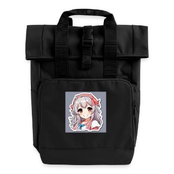 STICKER ANIME SWS - Rolltop Rucksack mit zwei Griffen - Schwarz - Vorne