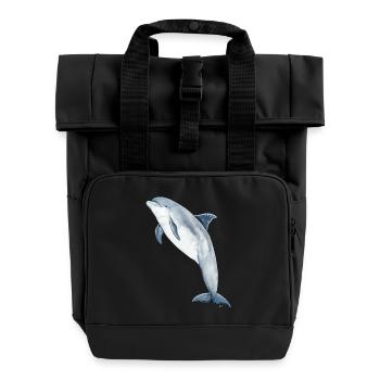 Großer Tümmler - Tümmler - Grand Dauphins - Rolltop Rucksack mit zwei Griffen - Schwarz - Vorne