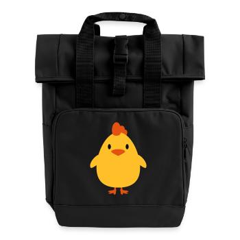 Sweet little cock chicks - Roll Top Backpack with Two Handles - black - Front