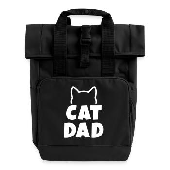 Cat Dad - Rolltop Rucksack mit zwei Griffen - Schwarz - Vorne