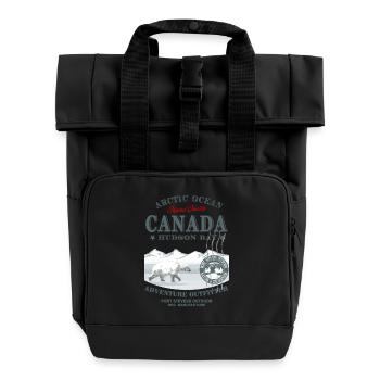 Polar Bear - Canada - Rolltop Rucksack mit zwei Griffen - Schwarz - Vorne