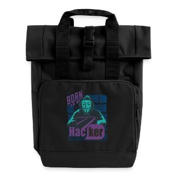 Hacker - Rolltop Rucksack mit zwei Griffen - Schwarz - Vorne