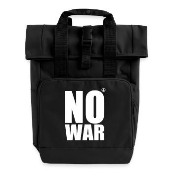 No war - Rolltop Rucksack mit zwei Griffen - Schwarz - Vorne