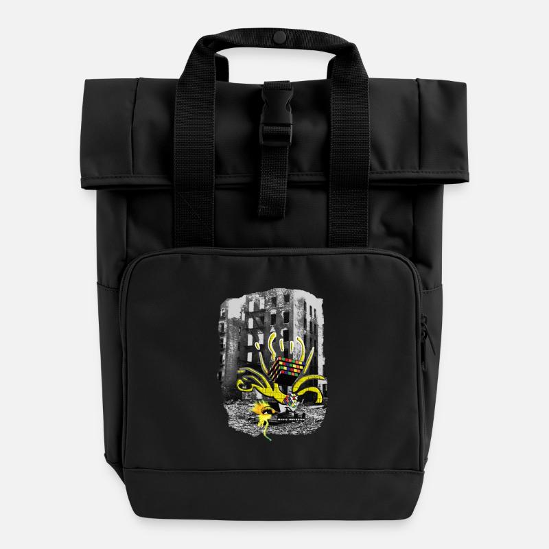 Œil Un - Sac à dos Roll Top à deux anses - noir