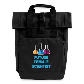 Zukünftige Wissenschaftlerin - Rolltop Rucksack mit zwei Griffen - Schwarz - Vorne