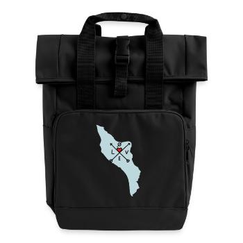 Il d'oléron liebt alle Richtungen - Rolltop Rucksack mit zwei Griffen - Schwarz - Vorne