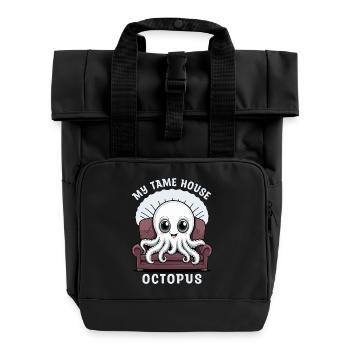 Pieuvre mignonne - Sac à dos Roll Top à deux anses - noir - Devant