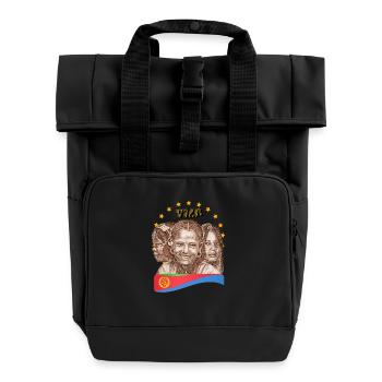 ሃገረይኤርትራ - Rolltop Rucksack mit zwei Griffen - Schwarz - Vorne