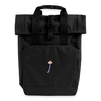 Magic mushroom - Roll Top Backpack with Two Handles - black - Front