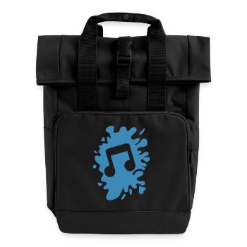 klecks musik note - Rolltop Rucksack mit zwei Griffen - Schwarz - Vorne