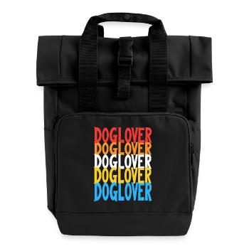 Amoureux des chiens - Sac à dos Roll Top à deux anses - noir - Devant