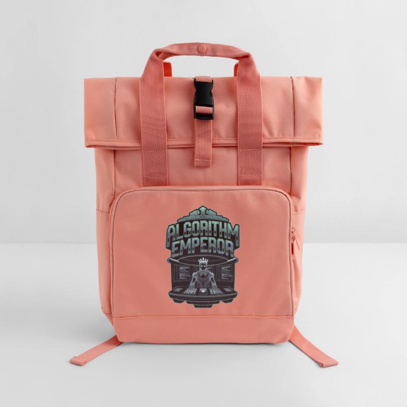 Algorithm Emperor Cyber King Tech Artwork Roll Top Backpack with Two Handles