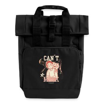 Can’t Mask Today – Social Energy Not Found - Rolltop Rucksack mit zwei Griffen - Schwarz - Vorne