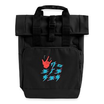 No Stress - Roll Top Backpack with Two Handles - black - Front