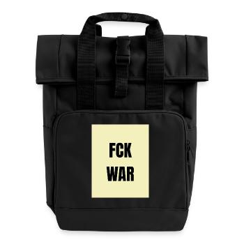 FCK WAR - Sac à dos Roll Top à deux anses - noir - Devant