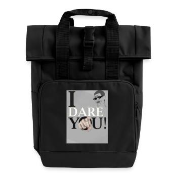 I DARE YOU - Roll Top Backpack with Two Handles - black - Front