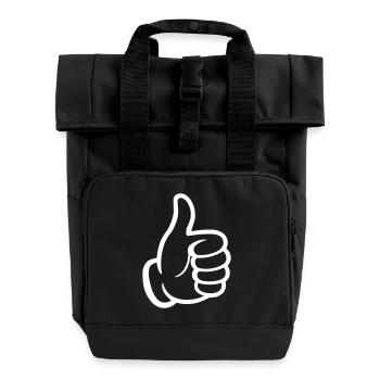 comme main - Sac à dos Roll Top à deux anses - noir - Devant