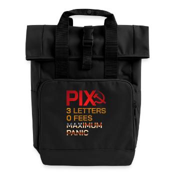 PIX - Rolltop Rucksack mit zwei Griffen - Schwarz - Vorne