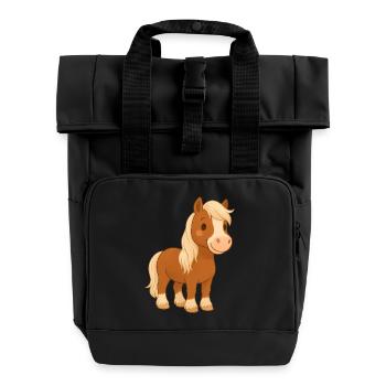 Melody_neu - Roll Top Backpack with Two Handles - black - Front