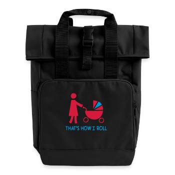 Mama - Sac à dos Roll Top à deux anses - noir - Devant