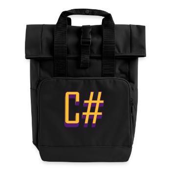 Langages de programmation: C # / C sharp - Sac à dos Roll Top à deux anses - noir - Devant