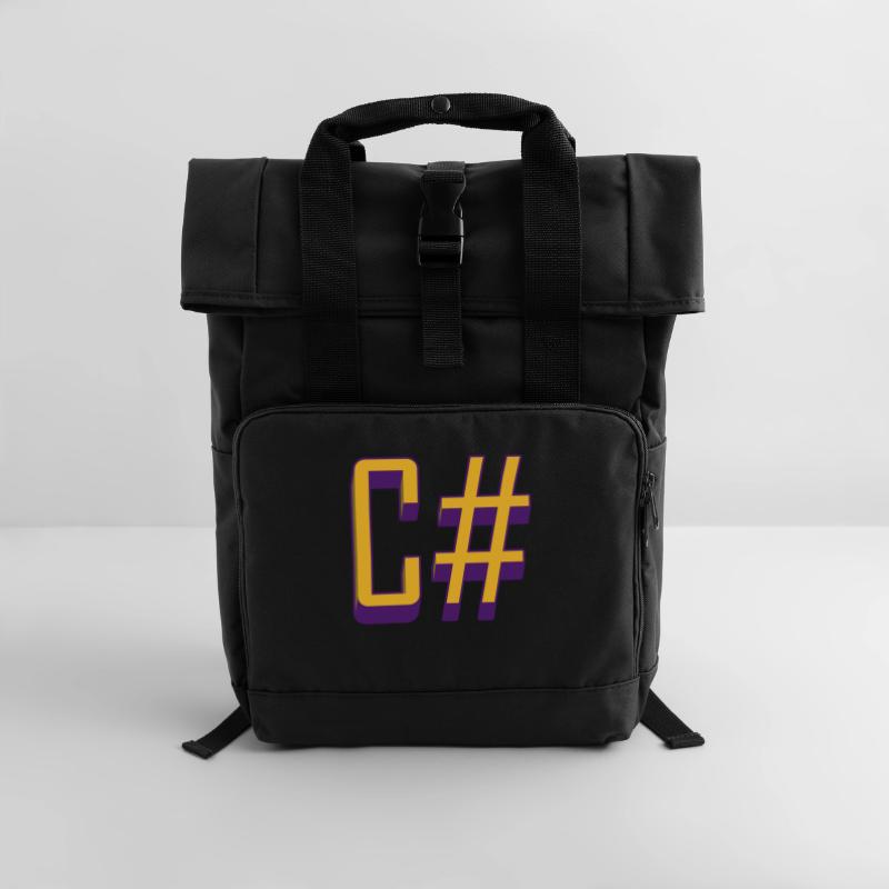 Programming Languages: C# / C sharp (Classic) Roll Top Backpack with Two Handles