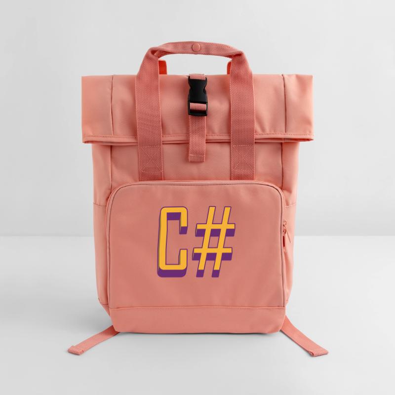 Programming Languages: C# / C sharp (Classic) Roll Top Backpack with Two Handles