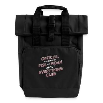 Member of Piss and Moan Club 9 - Rolltop Rucksack mit zwei Griffen - Schwarz - Vorne