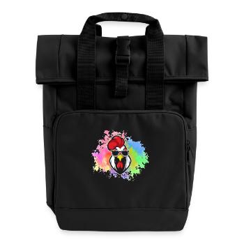 Poulet Coq - Sac à dos Roll Top à deux anses - noir - Devant