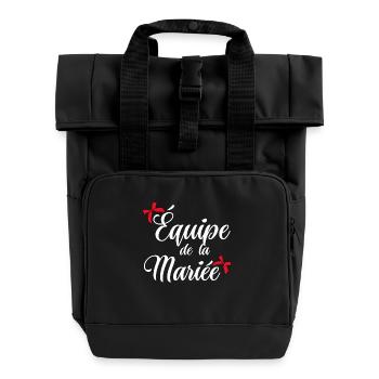 Équipe de la mariée noeud - Sac à dos Roll Top à deux anses - noir - Devant
